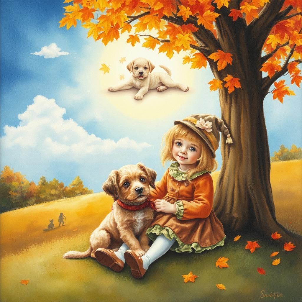 Puppy's Spirit in Autumnal Heaven