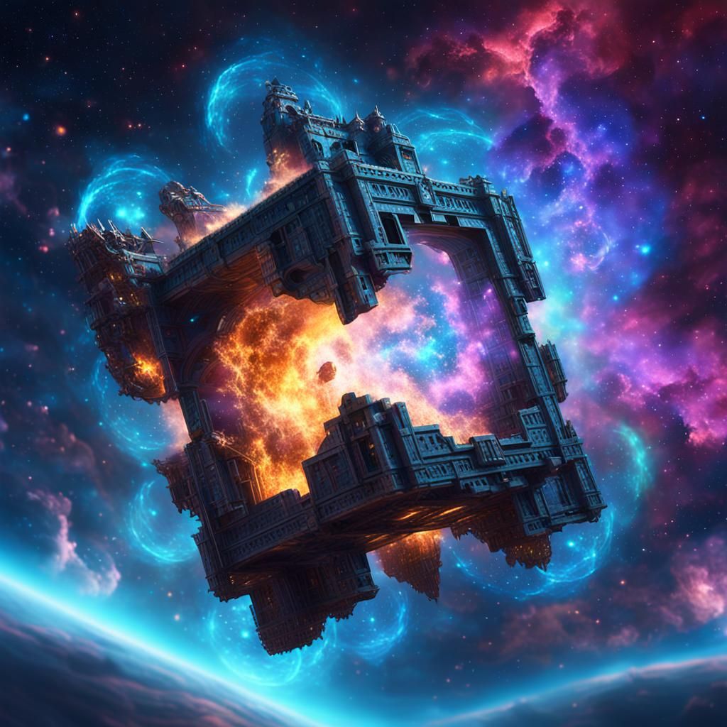 Enchanted Artifact Emitting Energy in Space