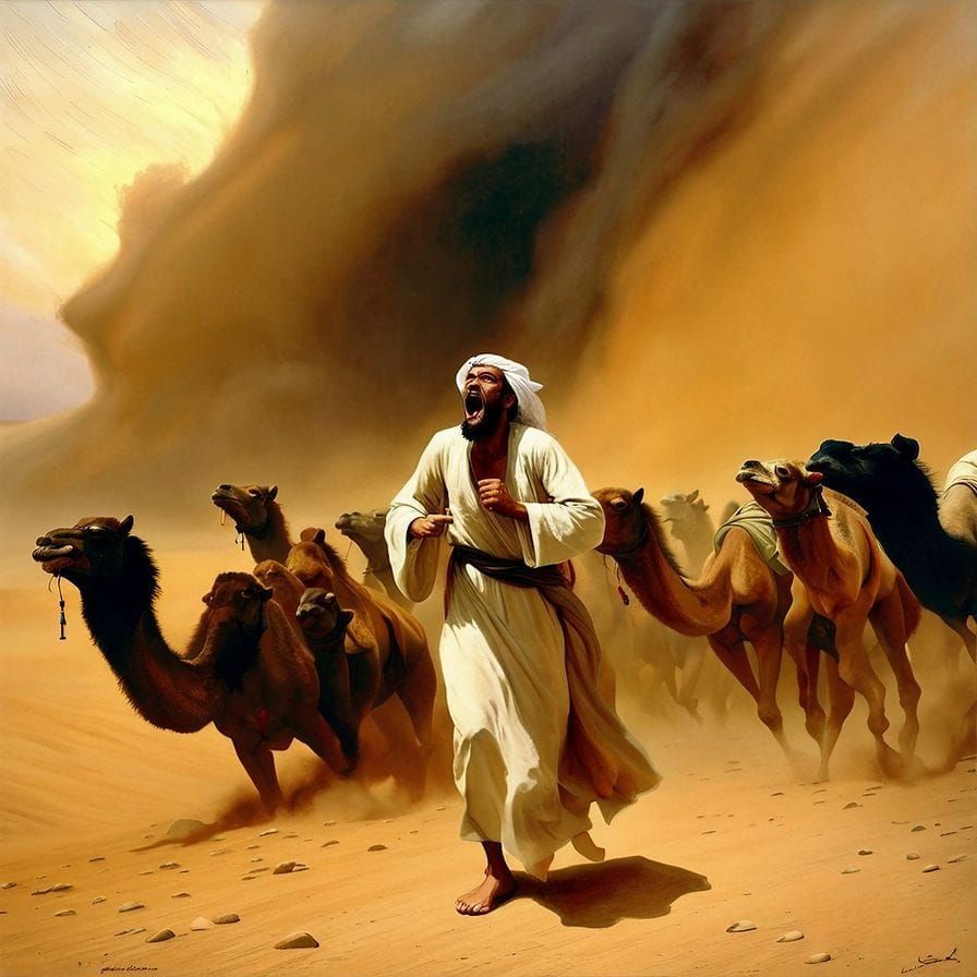 Illustration of Human Arrogance Leading to Destruction