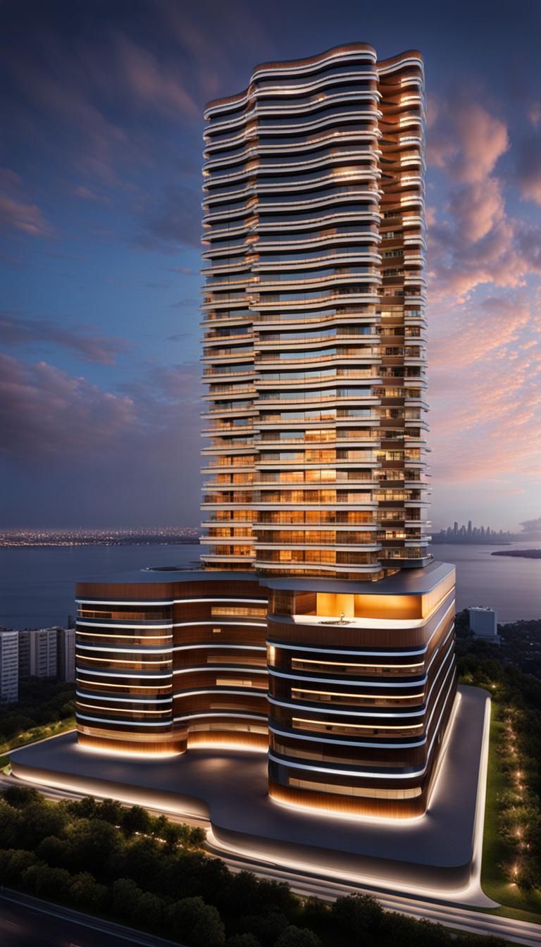 Futuristic Architecture in a Sci-Fi Cityscape