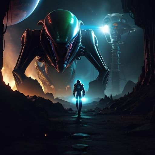 Intriguing Alien Encounter During Space Exploration