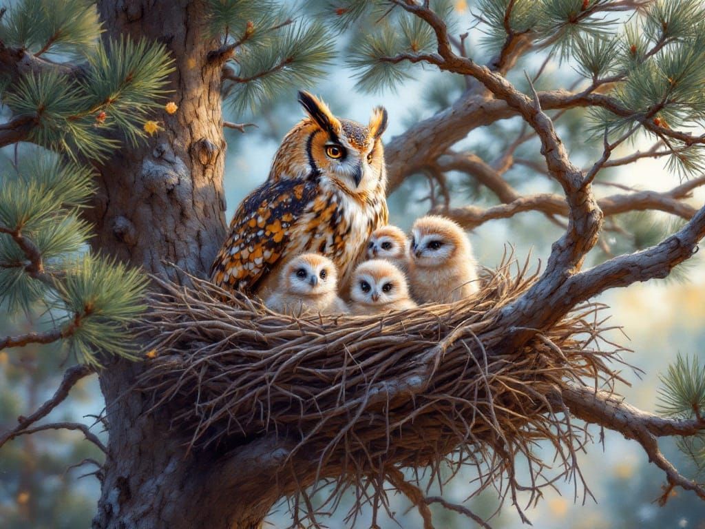 Great Horned Owl, Nesting
