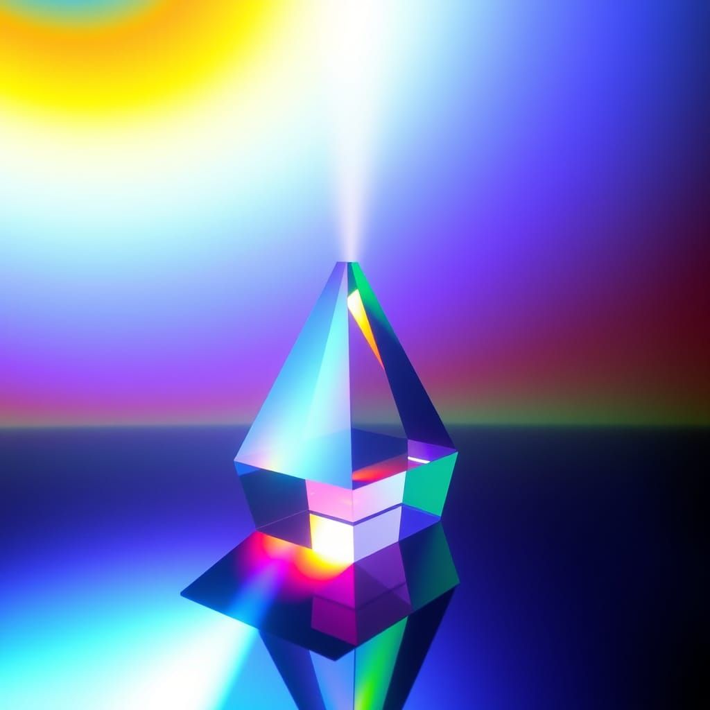 Prismatic Light Refraction in Abstract Style