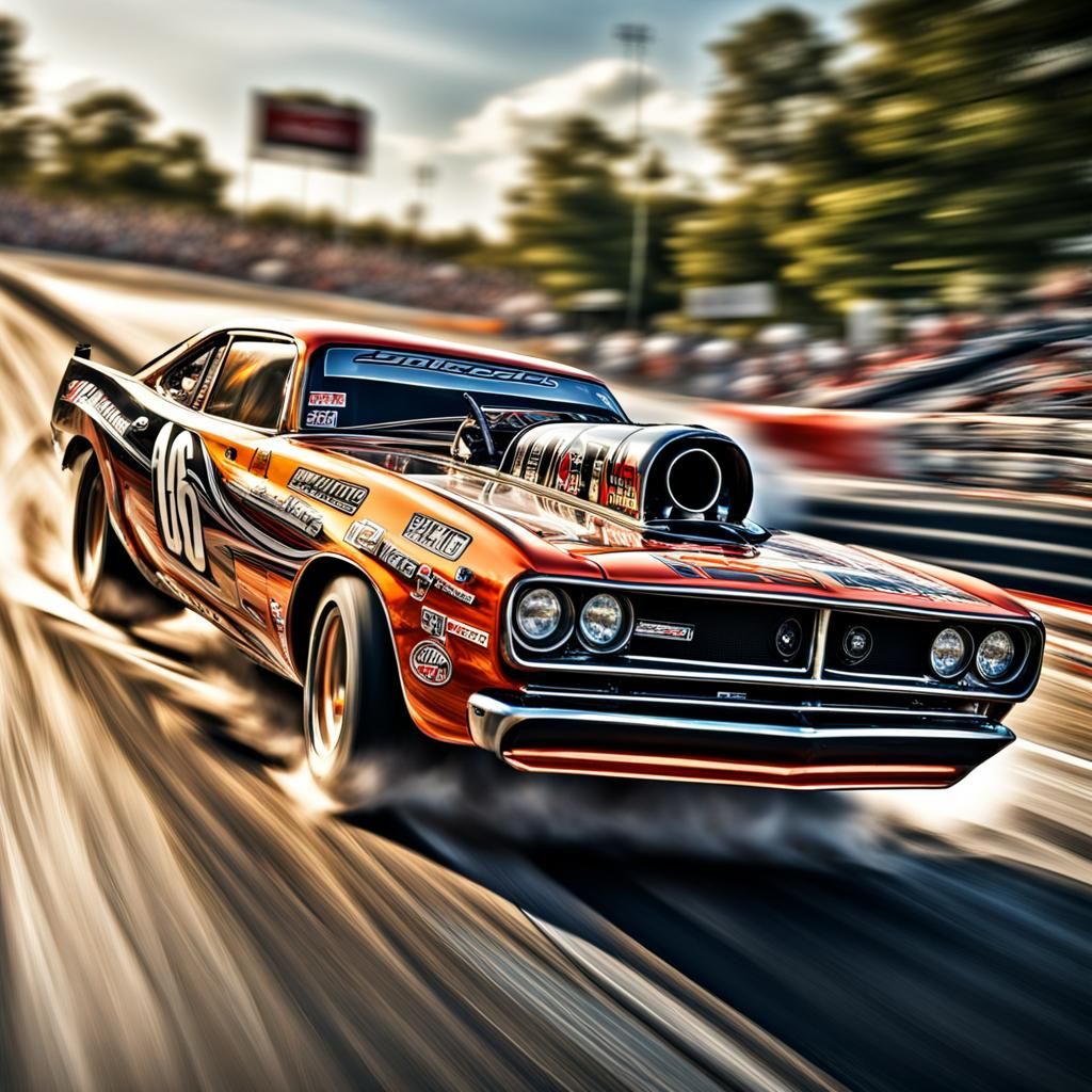 Dive into the world of drag racing and create artwork that embodies the thrill, speed, and adrenaline