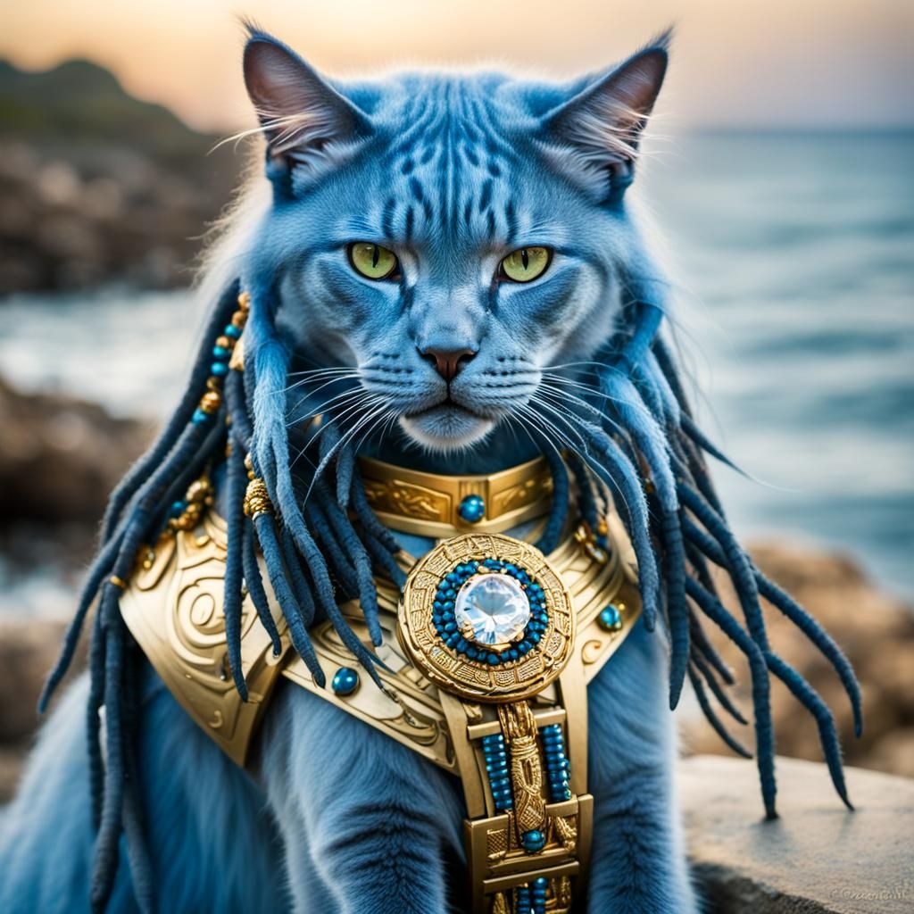 Lyran Cat Person with Stargate Background