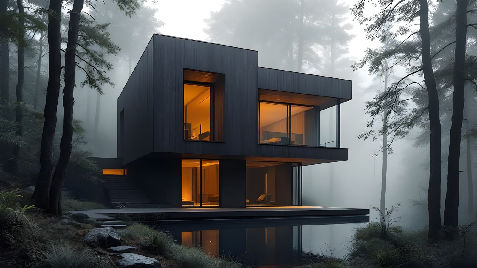 Forest Sanctuary in Brutalist Architecture