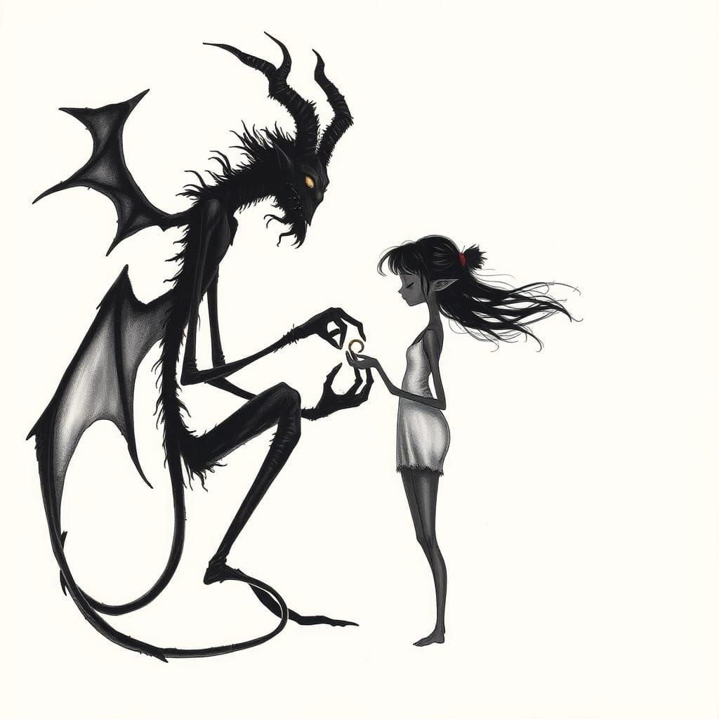 Ancient Demon Transfers Mystical Ring to Young Girl in Whims...