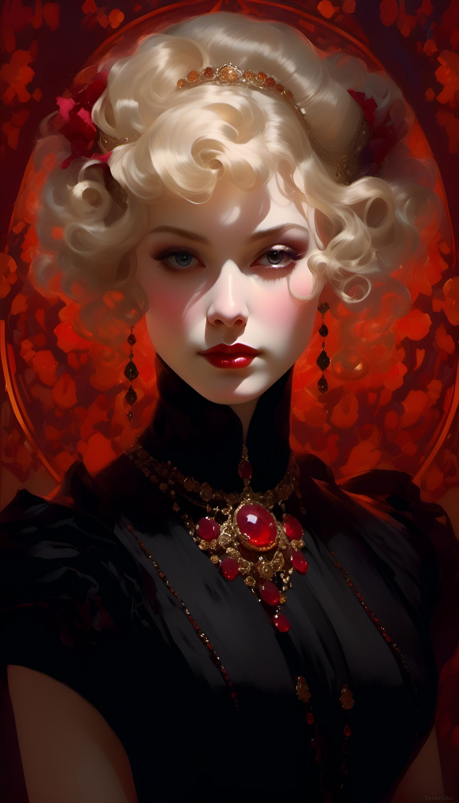 Edwardian Woman Portrait in Hyperrealistic Style