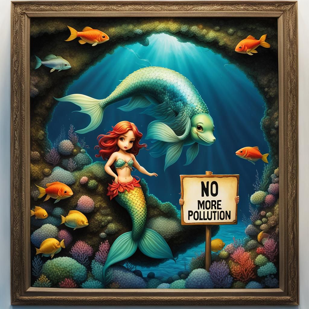 Chibi Mermaid's Anti-Pollution Message
