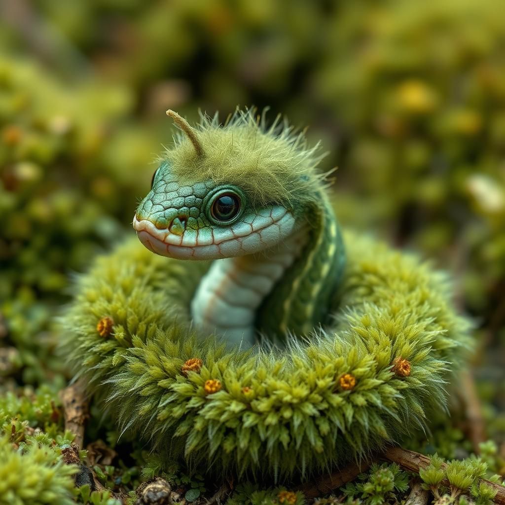 Moss Snake: A Whimsical Forest Creature