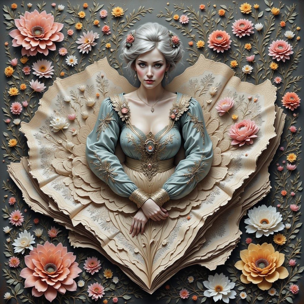 Abstract Swirls and Shapes in Contrasting Colors