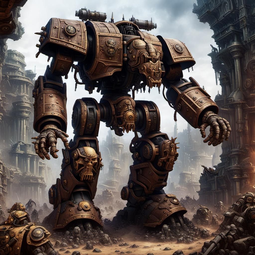 Warhammer 40k Warlord Titan: Detailed Matte Painting