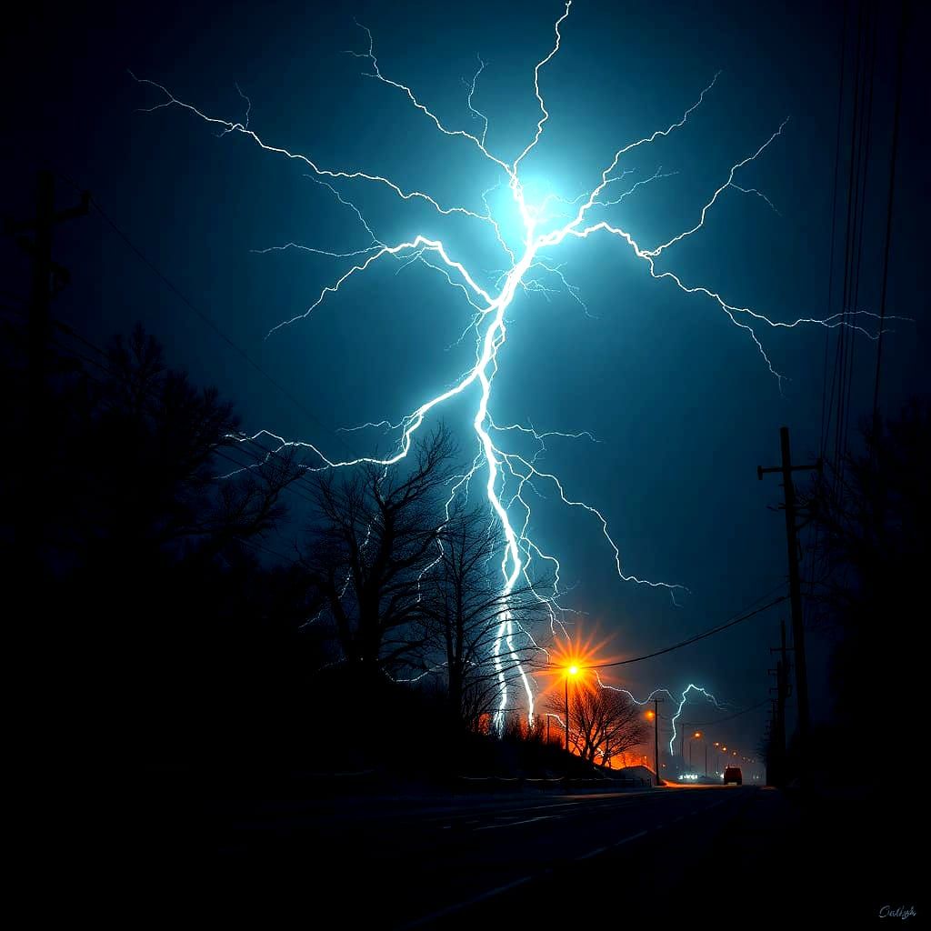 Hyperrealistic Electric White Horse