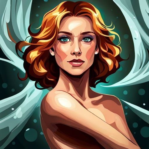 Fantasy Portrait of Armored Auburn-Haired Woman