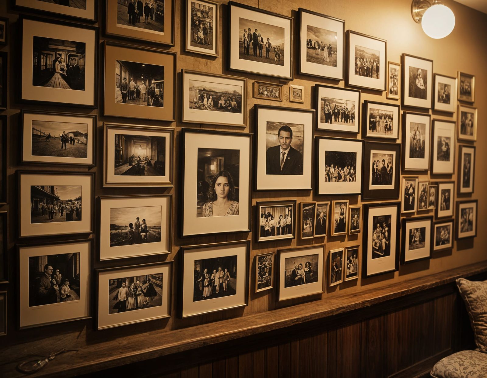 Family History Displayed Through Framed Photographs