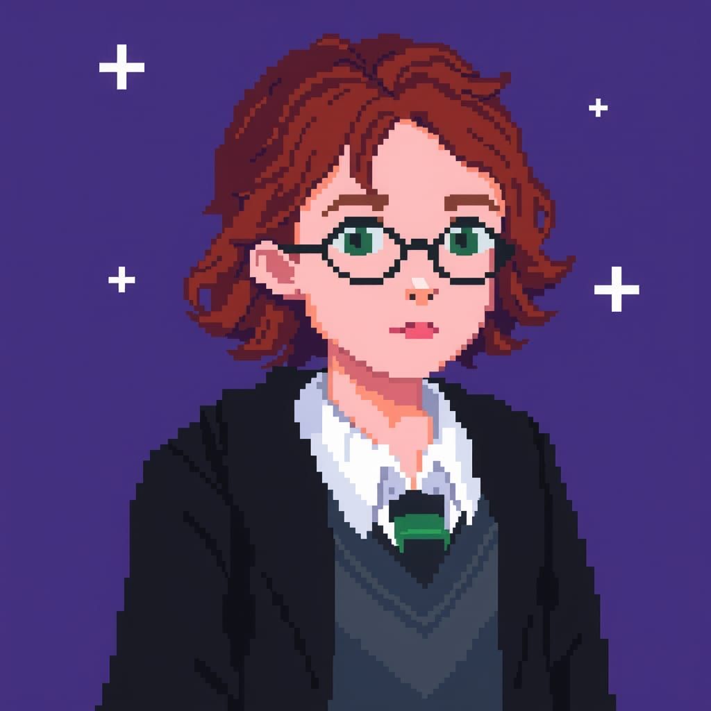 Pixel Art Hermione Granger Illustration