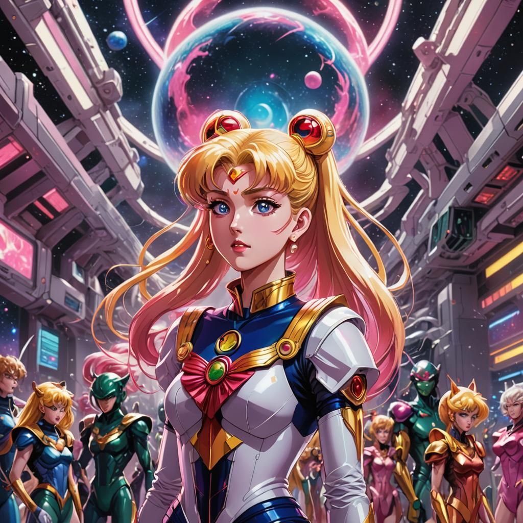 Sailor Moon Warrior in Interstellar Space Hub