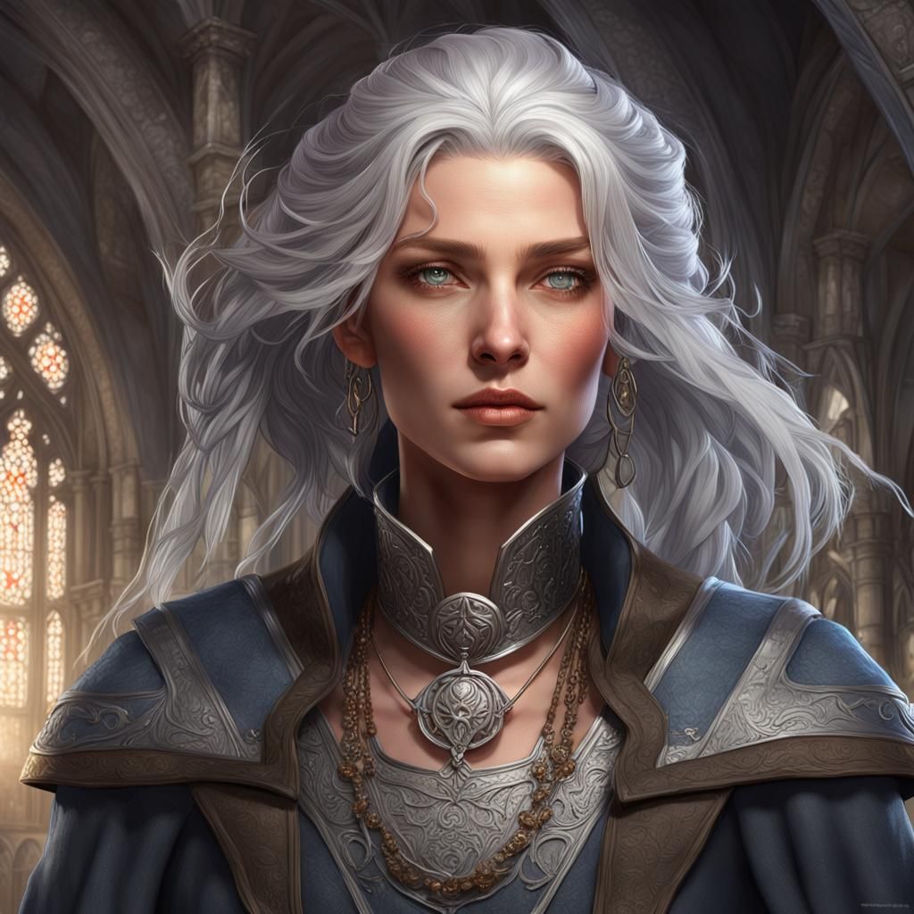 Medieval French Innkeeper Portrait in Dark Fantasy Style