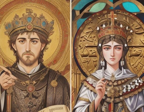 Emperor Justinian and Empress Theodora Portrait