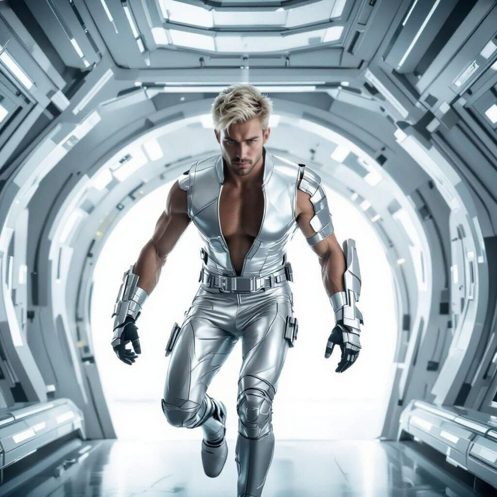 Galactic Hero in Futuristic Armor