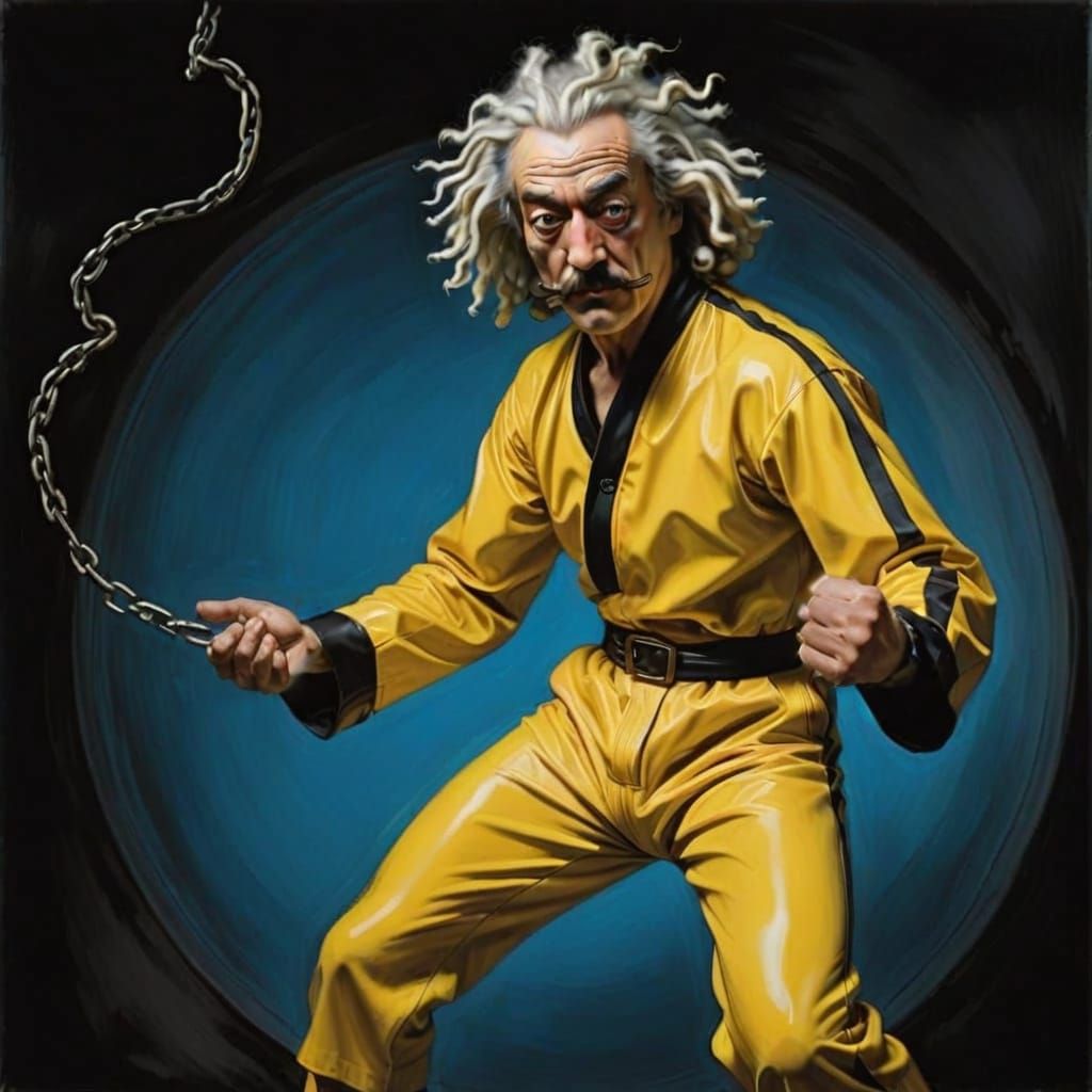 Mysterious Figure with Left Fist in Surrealist Art