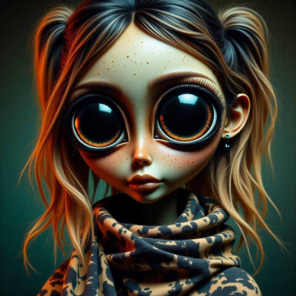 Cyberpunk Post-Apocalyptic Patchwork Doll