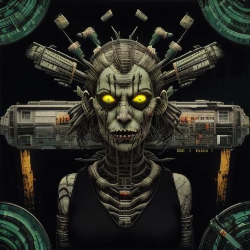 Disturbing Demonic Close-Up in Analog Horror Style