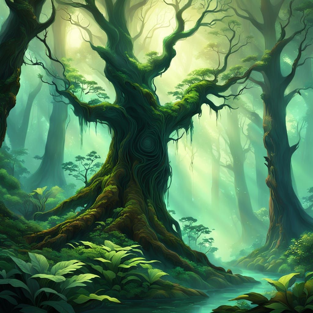 Ethereal Nature Spirit in Enchanting Forest