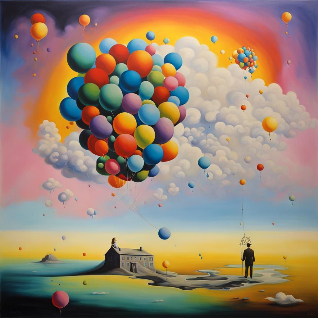 Dream Becomes Reality: Surrealist Melting Oil Painting