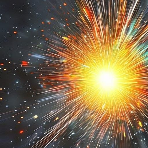 Colorful Dots Vortex in Hyperrealistic Splash Art