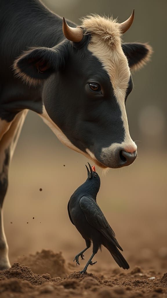 Macro Cow and Crow Leech Removal