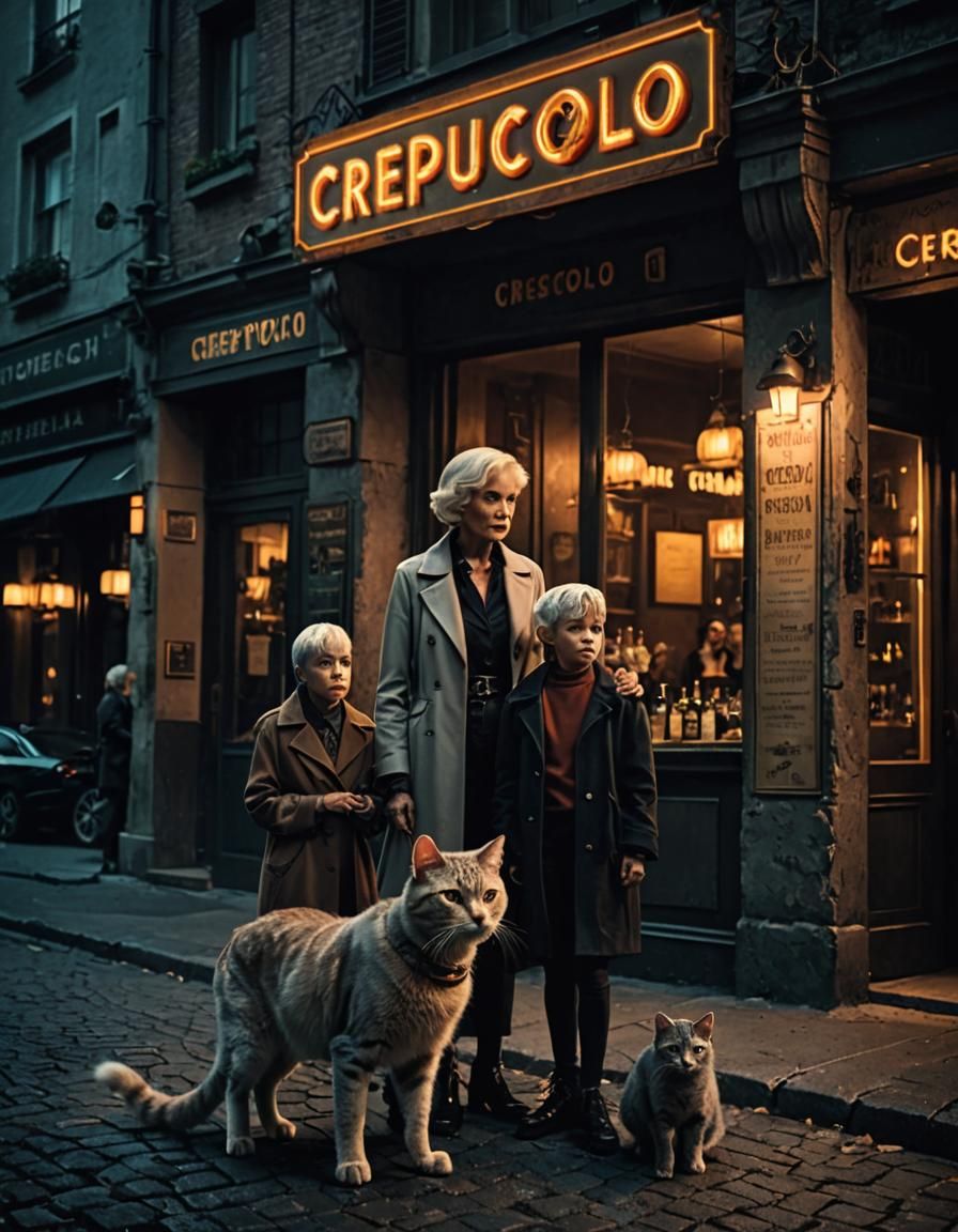 Cinematic Vampire Scene at Twilight Bar