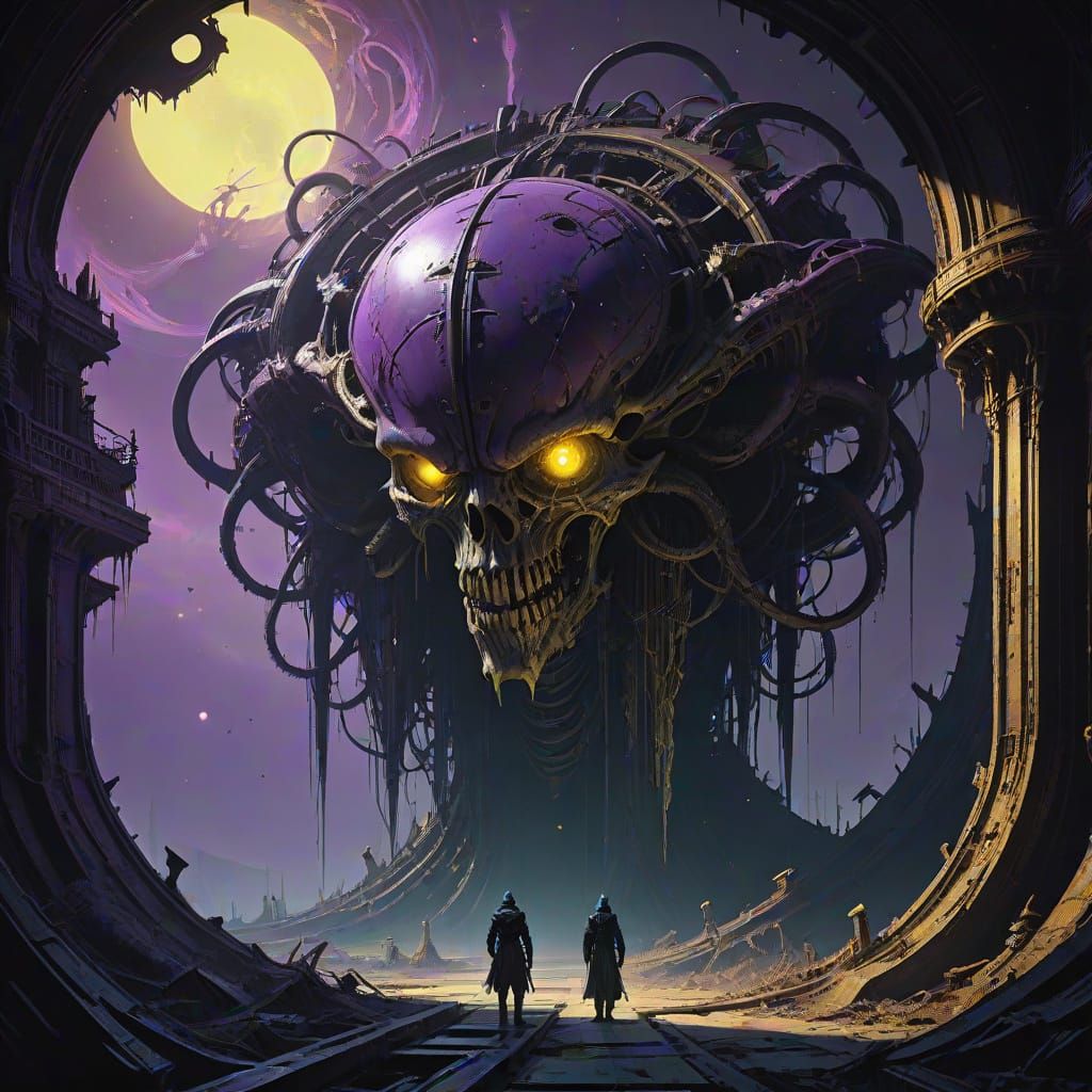 Cosmic Horror Entity Looms Over Derelict Space Station