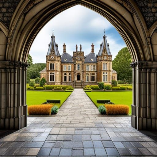 Summer Gothic Mansion with Intricate Detail