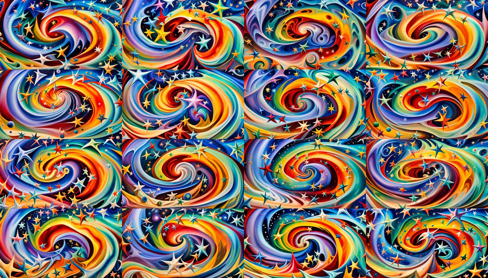 Iridescent Stars Forming in Magnetic Wave Energy Vortex