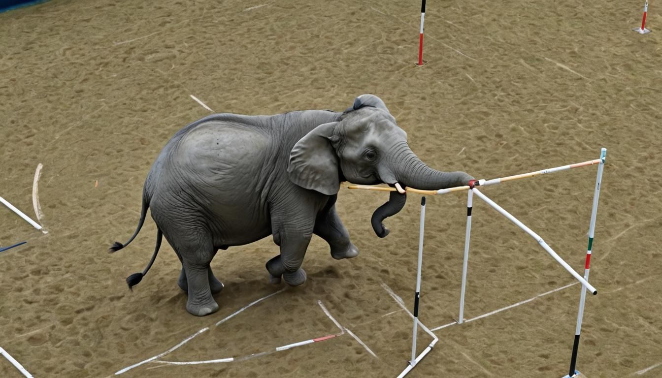 Elephant Pole Vaulting at the Olympics