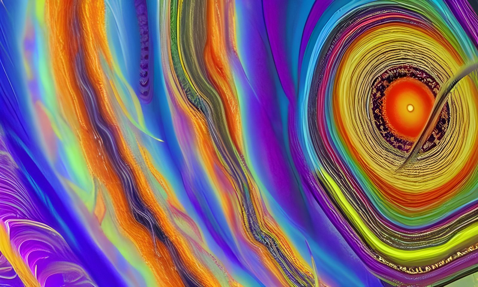 Ethereal Cosmic Vortex in Visionary Art Style
