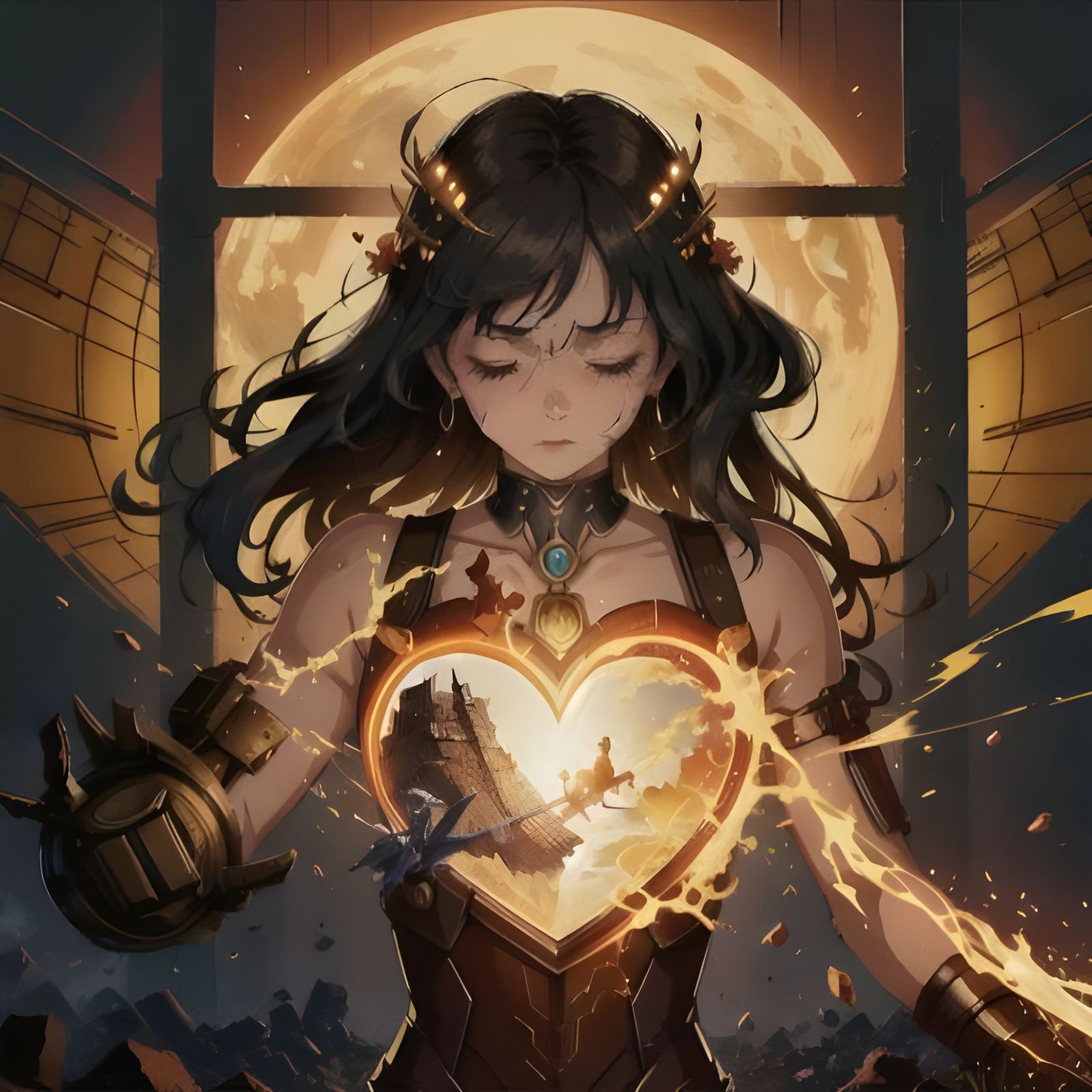 Metal Scar on Heart: Symbol of Resilience