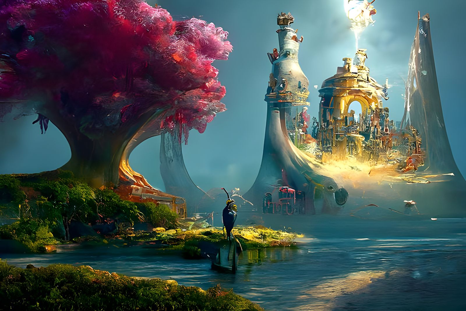 Alice in Wonderland: Tragic Fantasy in Watercolor Style