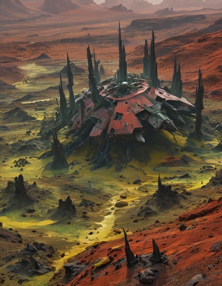Crimson Desert Spaceship Graveyard: Sci-Fi Landscape