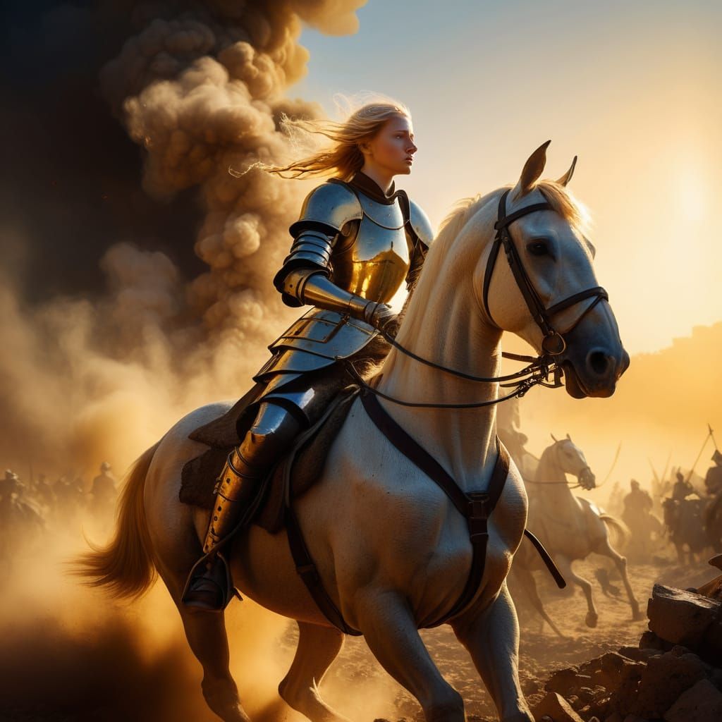 Ethereal Elf Warrior in Medieval Chaos