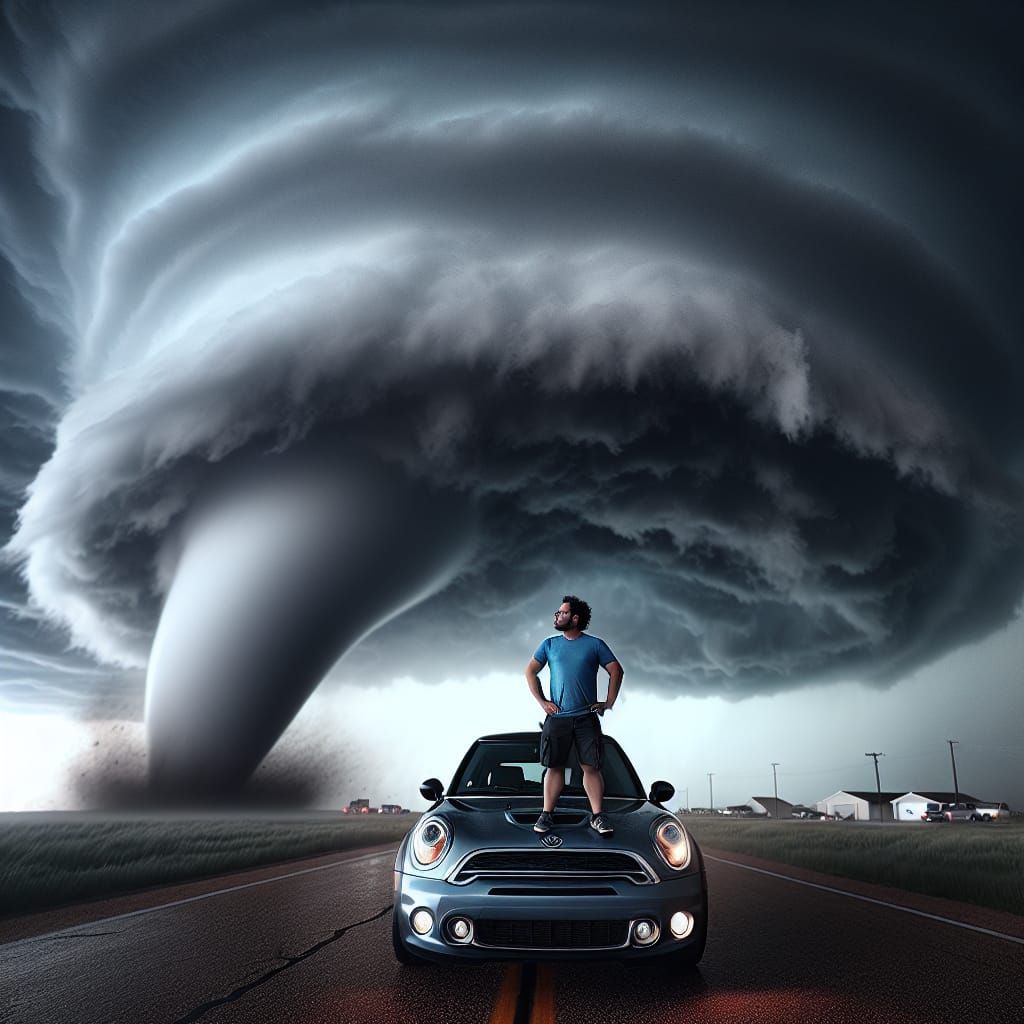 Man Versus Nature: Supercell Tornado Image