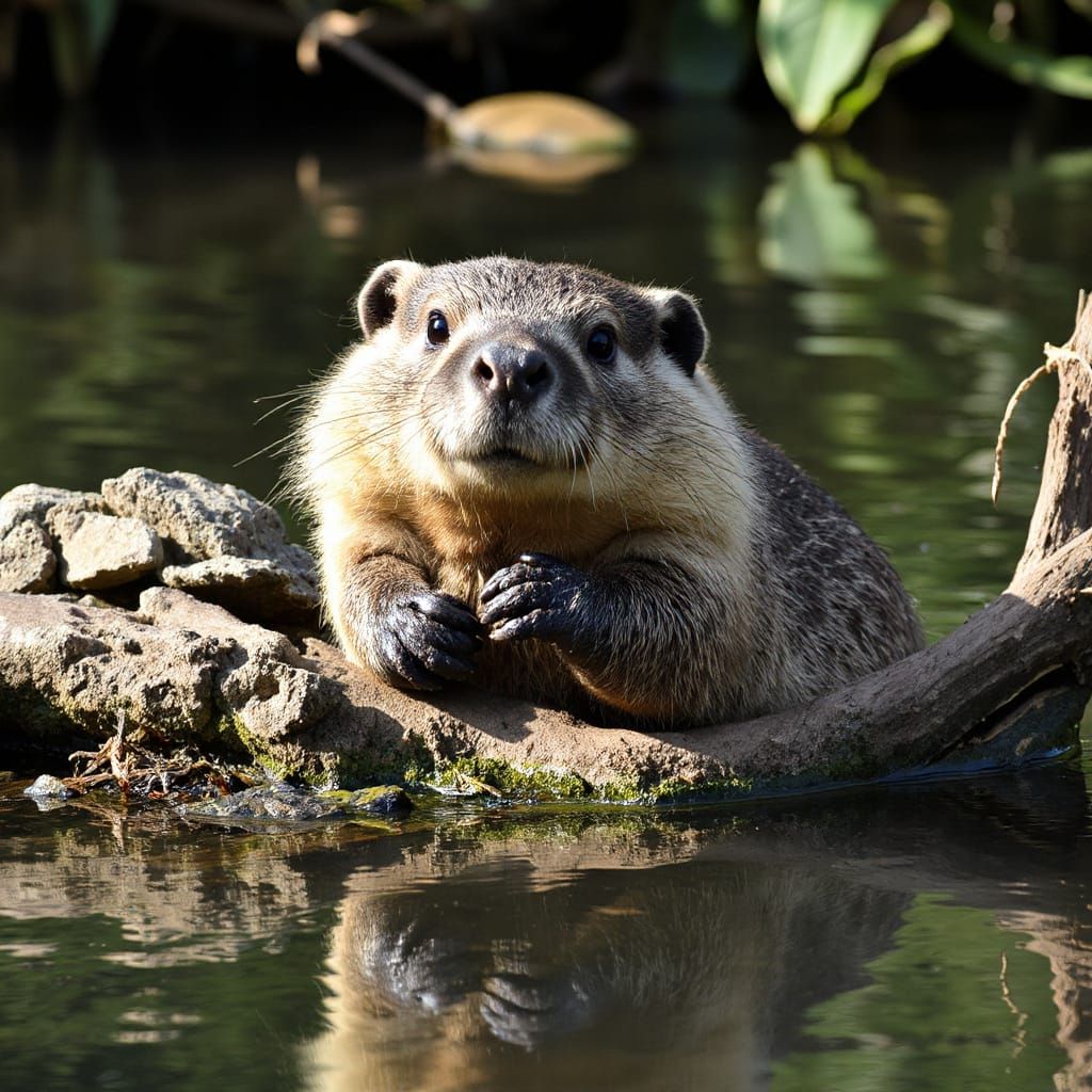 A Beaver in its Natural Habitat