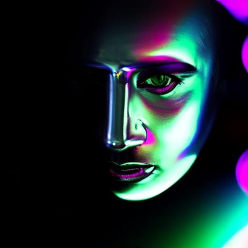 Cyberpunk Dreamscape with Biomechanical Elements