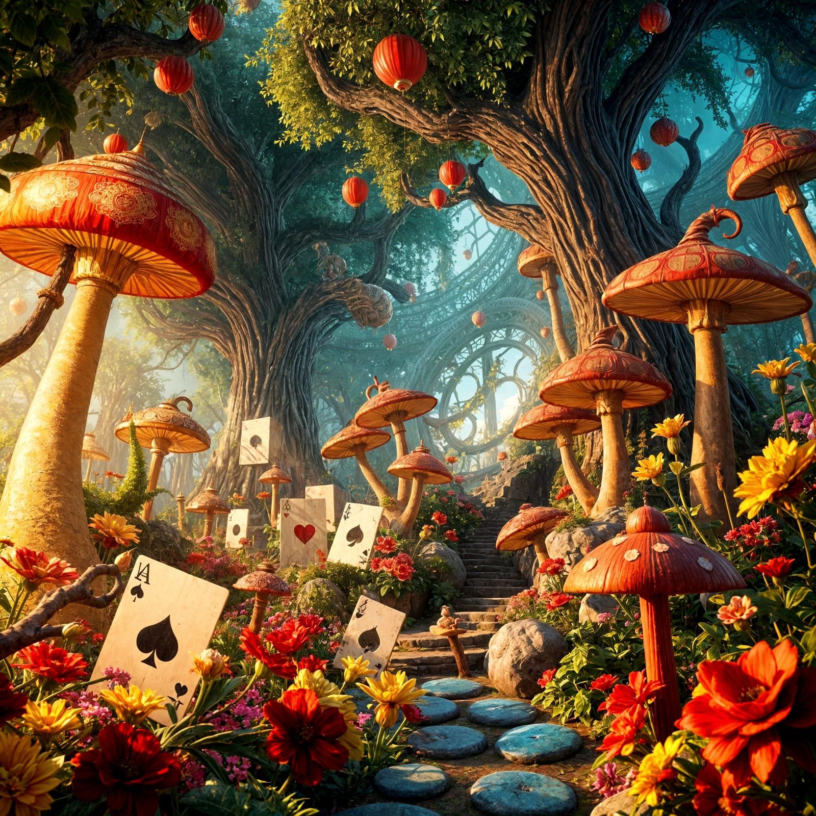 Fantastical Garden in Wonderland Style