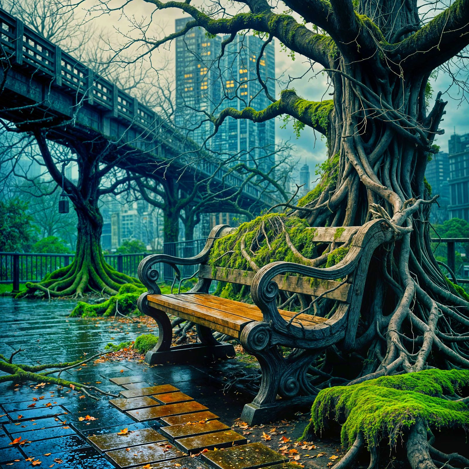 Tree Embracing Bench