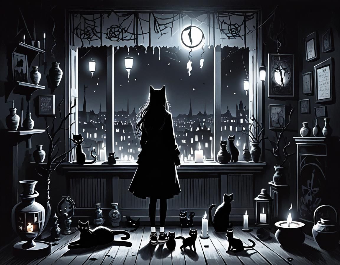 Mystical Woman with Voodoo Charms and Superstitions