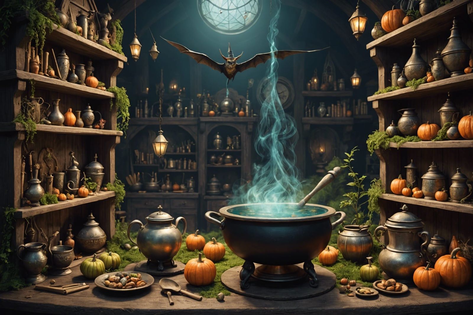 Enchanting Magical World with Witches and Fairies