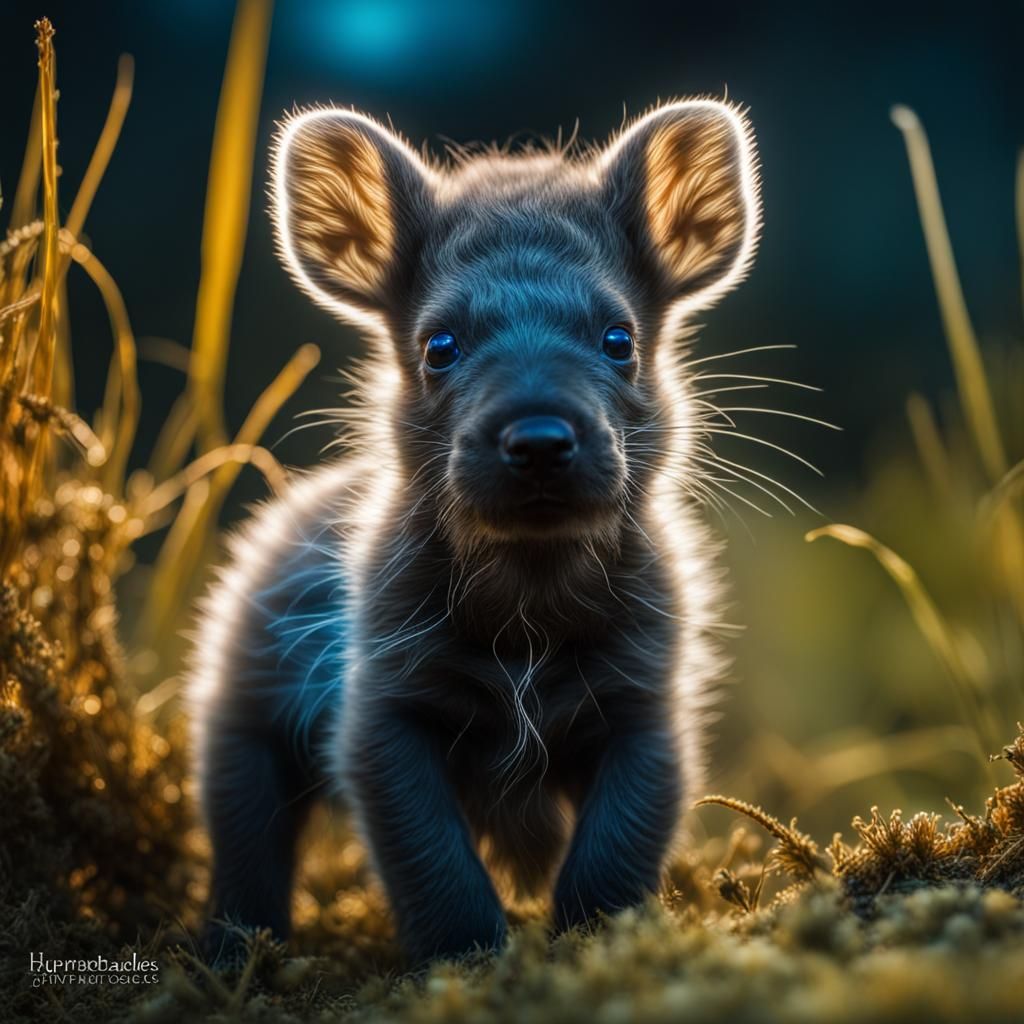 Adorable Dachshund Puppy in Bioluminescent Setting
