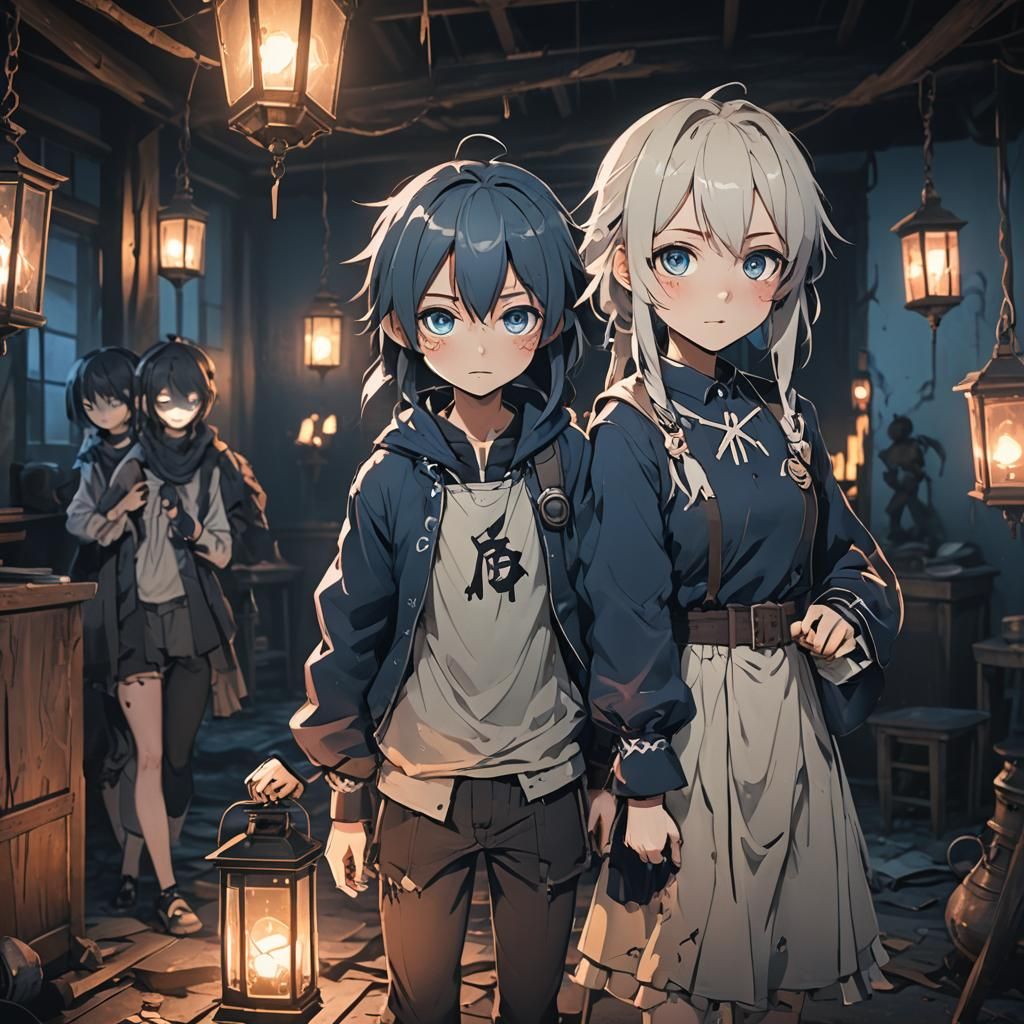 Anime Horror: Scary Kids in Haunted House